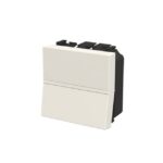 Interrupteur permutateur blanc, surface brillant, vue complémentaire 2