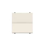 Interrupteur unipolaire 2 modules blanc, surface brillant, vue complémentaire 1