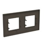 Plaque de recouvrement double anthracite 71 mm, configuration visible, vue complémentaire 1
