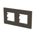 Plaque de recouvrement double anthracite 71 mm, configuration visible, vue complémentaire 2