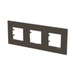 Plaque de recouvrement 3 postes anthracite, configuration visible, vue complémentaire 2