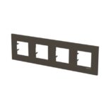 Plaque de recouvrement 4 postes anthracite, configuration visible, vue complémentaire 2