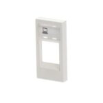 Plaque sortie de données 1 module blanc, surface brillant, vue complémentaire 1