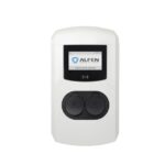 Borne de recharge double 32A triphasée RFID, configuration visible