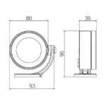 Spot LED extérieur orientable 4W 3000K IP67, 220...240 V, vue complémentaire 1