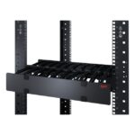 Passe-câbles horizontal 3U 15 cm avec capot, finition Noir, vue complémentaire 1