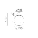 Plafonnier boule LED étanche blanc M927, vue complémentaire 1