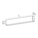 Plafonnier LED linéaire en saillie noir SET 114, configuration visible, vue complémentaire 1