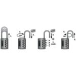 Cadenas à code en laiton 40 mm, vue complémentaire 2