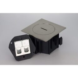 Arpi by Lithoss - Floor socket IP66 - 2x RJ45 cat6 UTP Brushed Stainless Steel - AR7162601