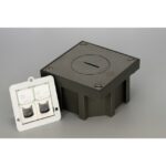 Boîte de sol inox brossé 2 prises RJ45 Cat 6, finition acier inoxydable, vue complémentaire 1