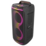 Enceinte Bluetooth portable noire avec éclairage LED PWR08, dimensions 595 x 305 x 300 mm, vue complémentaire 1