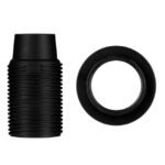 Douille E14 thermoplastique noire M10x1 avec bague 141116 – Image 2