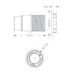Douille E14 thermoplastique noire M10x1 avec bague 141116 – Image 3