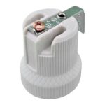 Douille E27 en porcelaine avec support métal 144127 – Image 2