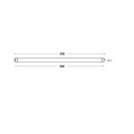 Tube LED T5 G5 4W 4000K 470lm verre 288 mm, finition blanc, vue complémentaire 2