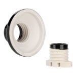 Plafonnier porcelaine noir E27 classe 2 max 60W, dimensions 100 x 52 mm, vue complémentaire 3