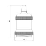 Douille aluminium E27 noire avec serre-câble 139693 – Image 4