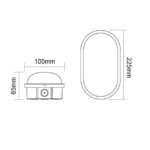 Applique LED ovale avec détecteur HF IP54, dimensions 225 x 100 x 65 mm, vue complémentaire 7