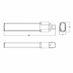 Lampe G23 4,5W 3000K dépolie 390lm, finition blanc, vue complémentaire 2