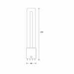 Ampoule TC-L 2G11 8W 3000K 850lm, finition blanc, vue complémentaire 4
