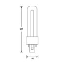 Ampoule G23 3W 3000K 330lm verre dépoli, finition blanc, vue complémentaire 1