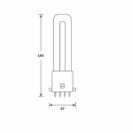 Ampoule 2G7 4 broches 4,5W 4000K 550lm, finition blanc, vue complémentaire 1