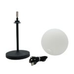 Lampe à poser LED globe opale tactile IP54, montage autre, vue complémentaire 2