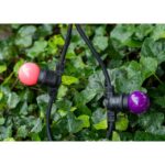 Ampoule LED fête sphérique G45 E27 violet IP44, finition autre, vue complémentaire 3