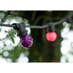 Ampoule LED fête sphérique G45 E27 violet IP44, finition autre, vue complémentaire 5