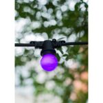 Ampoule LED fête sphérique G45 E27 violet IP44, finition autre, vue complémentaire 7