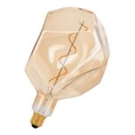 Ampoule LED déco Rock E27 dorée dimmable 4W, configuration visible, vue complémentaire 1