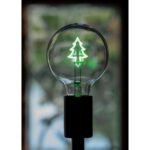 Ampoule LED déco sapin de Noël G95 E27 vert clair 2W, configuration visible, vue complémentaire 2