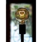 Ampoule LED décorative cœur G95 E27 dorée, 9 mA, vue complémentaire 2