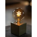 Ampoule LED déco flocon de neige G95 E27 or, 9 mA, vue complémentaire 3