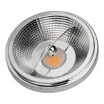 Spot LED AR111 GU10 dimmable 9W 2700K 40°, finition blanc, vue complémentaire 1