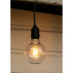 Lampe suspension extérieure E27 IP44 noir câble 5 m, configuration visible, vue complémentaire 3