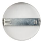 Rosace de plafond métal blanc 100x25 mm serre-câble – Image 2