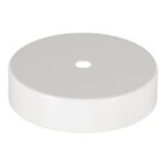 Rosace de plafond métal blanc 100x25 mm serre-câble – Image 3