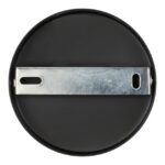 Rosace plafond métal noir 100x25 mm avec serre-câble – Image 2