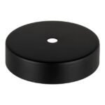 Rosace plafond métal noir 100x25 mm avec serre-câble – Image 3