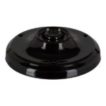 Rosace plafond porcelaine noire avec serre-câble 100x33 mm – Image 3