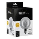 Ampoule LED globe spirale G125 E27 doré dimmable, configuration visible, vue complémentaire 4
