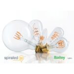 Ampoule LED filament T45 E27 dimmable claire, finition blanc, vue complémentaire 2
