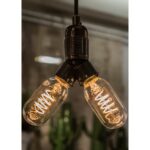 Ampoule LED filament T45 E27 dimmable claire, finition blanc, vue complémentaire 3
