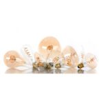 Ampoule LED filament spirale A60 E27 dimmable, finition blanc, vue complémentaire 1