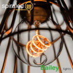 Ampoule LED filament spirale A60 E27 dimmable, finition blanc, vue complémentaire 3
