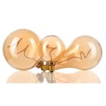 Ampoule LED filament spirale XL E27 dorée dimmable, configuration visible, vue complémentaire 1