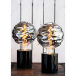 Lampe à poser en marbre noir douille E27, montage pied fixe, vue complémentaire 1