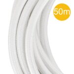 Câble textile électrique blanc 2x0,75 mm², configuration visible, vue complémentaire 1